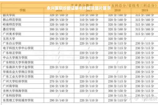 永兴医院诊断证明书详解及图片展示