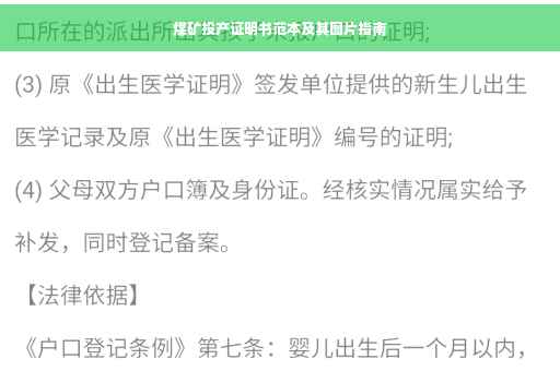 煤矿投产证明书范本及其图片指南