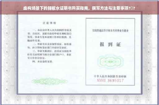 虚构场景下的辣椒水证明书购买指南，撰写方法与注意事项?️?