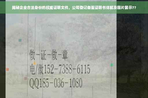揭秘企业合法身份的权威证明文件，公司登记备案证明书详解及图片展示??