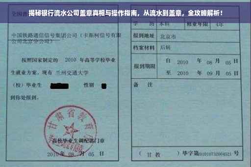 揭秘银行流水公司盖章真相与操作指南，从流水到盖章，全攻略解析！