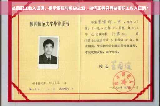 贫困职工收入证明，揭示困境与解决之道，如何正确开具贫困职工收入证明？