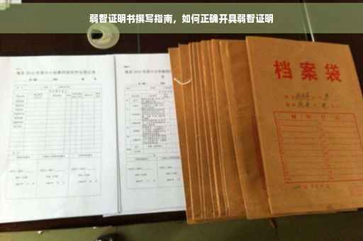 弱智证明书撰写指南，如何正确开具弱智证明