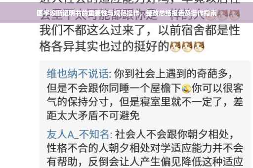 医学诊断证明书的重要性与规范操作，整改总结报告及操作指南