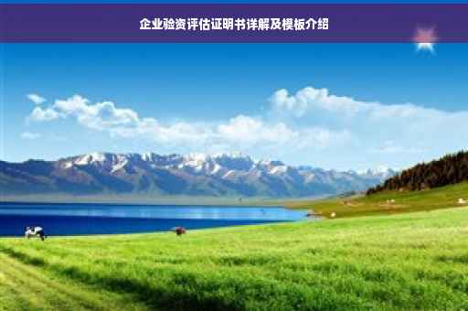 企业验资评估证明书详解及模板介绍