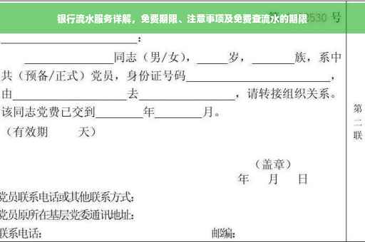 银行流水服务详解，免费期限、注意事项及免费查流水的期限