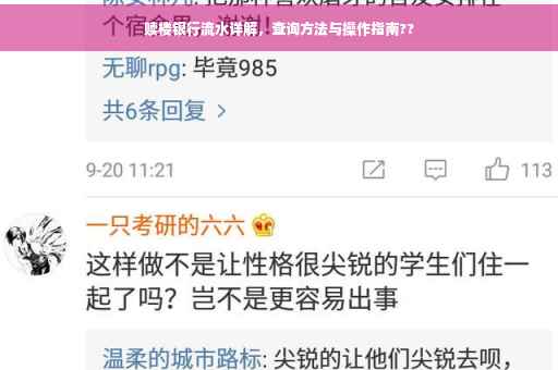 赎楼银行流水详解，查询方法与操作指南??