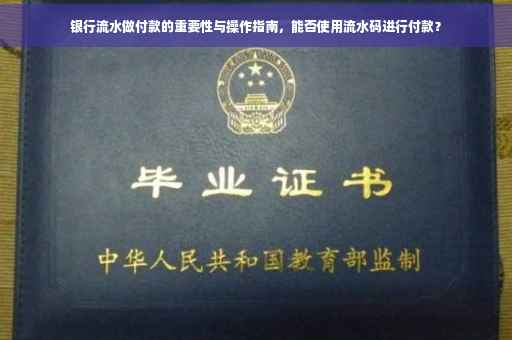 银行流水做付款的重要性与操作指南，能否使用流水码进行付款？