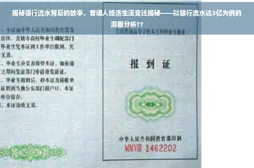 揭秘银行流水背后的故事，普通人经济生活变迁揭秘——以银行流水达3亿为例的洞察分析??
