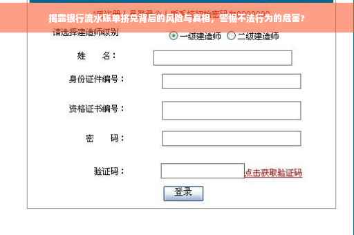 揭露银行流水账单挤兑背后的风险与真相，警惕不法行为的危害?