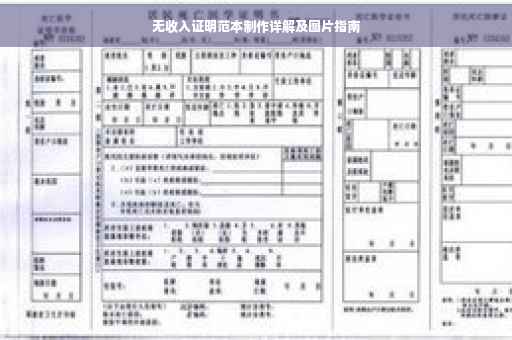 无收入证明范本制作详解及图片指南