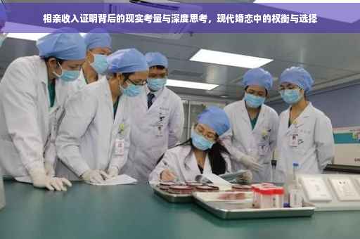 相亲收入证明背后的现实考量与深度思考，现代婚恋中的权衡与选择