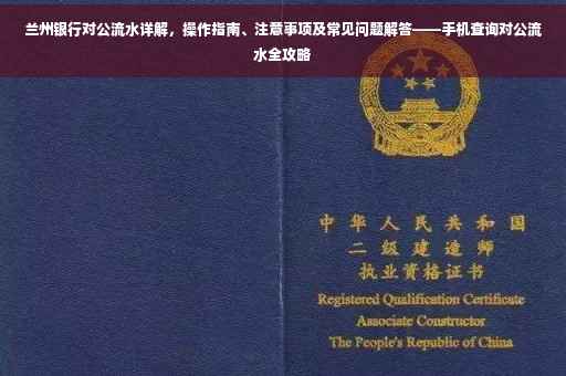 兰州银行对公流水详解，操作指南、注意事项及常见问题解答——手机查询对公流水全攻略