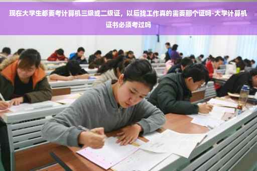 现在大学生都要考计算机三级或二级证，以后找工作真的需要那个证吗-大学计算机证书必须考过吗