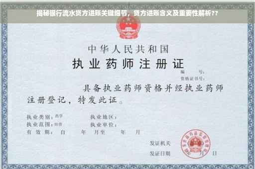 揭秘银行流水贷方进账关键细节，贷方进账含义及重要性解析??
