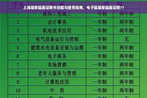 上海居家隔离证明书详解与使用指南，电子版居家隔离证明??