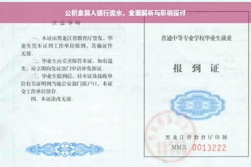 公积金算入银行流水，全面解析与影响探讨