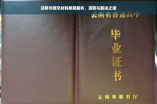 证明书提交材料难题解析，原因与解决之道