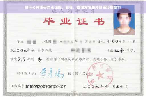 银行公共账号流水详解，管理、查询方法与注意事项指南??