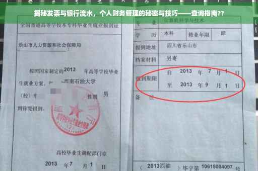揭秘发票与银行流水，个人财务管理的秘密与技巧——查询指南??