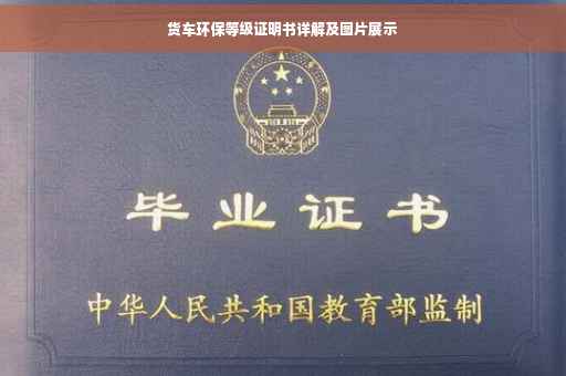 货车环保等级证明书详解及图片展示