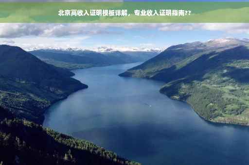 北京高收入证明模板详解，专业收入证明指南??
