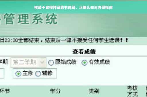 核酸不宜接种证明书详解，正确认知与办理指南