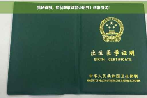 揭秘真相，如何获取赃款证明书？违法勿试！