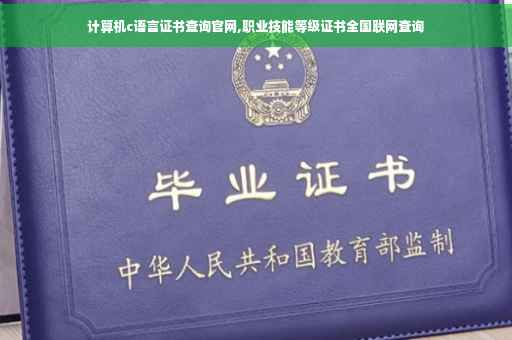 计算机c语言证书查询官网,职业技能等级证书全国联网查询