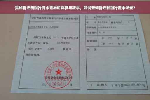 揭秘拆迁钱银行流水背后的真相与故事，如何查询拆迁款银行流水记录？