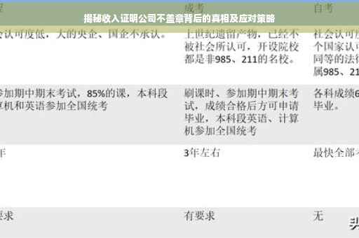揭秘收入证明公司不盖章背后的真相及应对策略