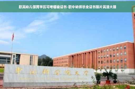 职高幼儿保育学历可考哪些证书-职中幼师毕业证书图片高清大图