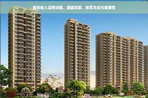 薪资收入证明详解，涵盖范围、填写方法与重要性