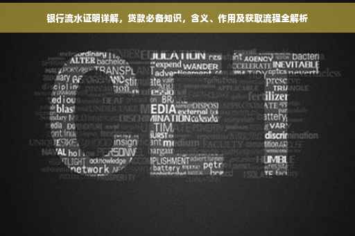 银行流水证明详解，贷款必备知识，含义、作用及获取流程全解析