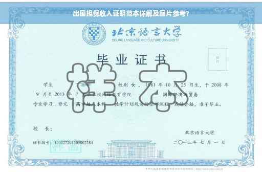 出国担保收入证明范本详解及图片参考?