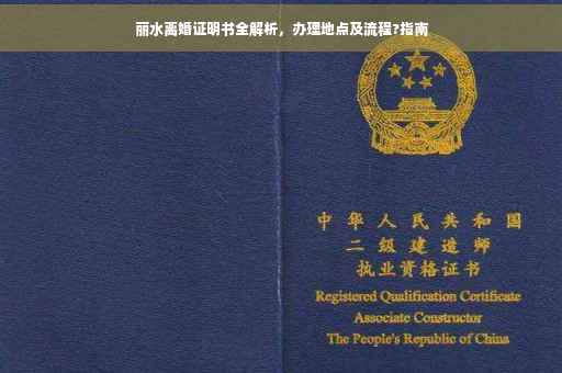 丽水离婚证明书全解析，办理地点及流程?指南