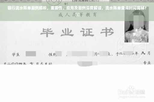 银行流水账单案例解析，重要性、应用及案例深度解读，流水账单查询时间揭秘?⚡️