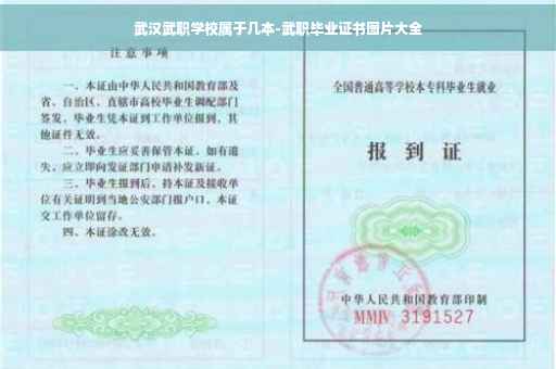 武汉武职学校属于几本-武职毕业证书图片大全