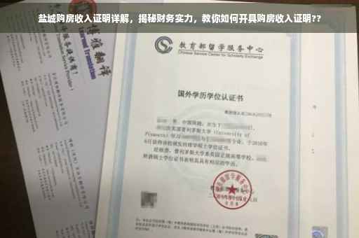 盐城购房收入证明详解，揭秘财务实力，教你如何开具购房收入证明??