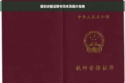 眼科诊断证明书范本及图片指南