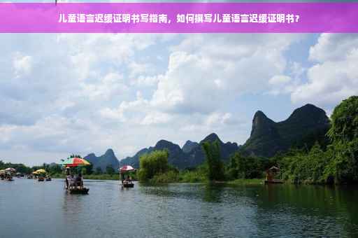 儿童语言迟缓证明书写指南，如何撰写儿童语言迟缓证明书？