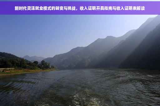 新时代灵活就业模式的转变与挑战，收入证明开具指南与收入证明表解读