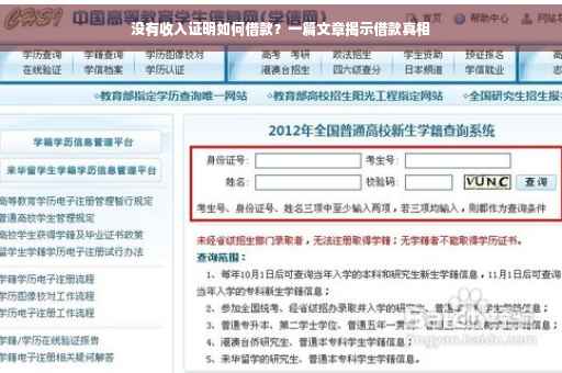 没有收入证明如何借款？一篇文章揭示借款真相