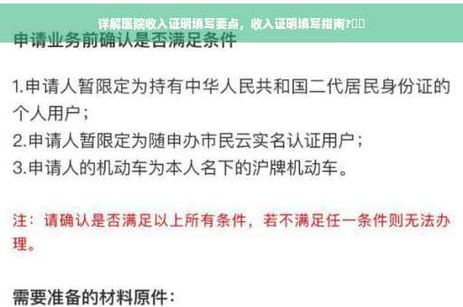 详解医院收入证明填写要点，收入证明填写指南?⚡️