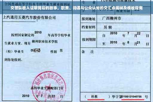 交警队收入证明背后的故事，职责、待遇与公众认知的交汇点揭秘及模板指南