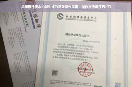揭秘银行流水批量生成的高效操作指南，操作方法与技巧?⚡️