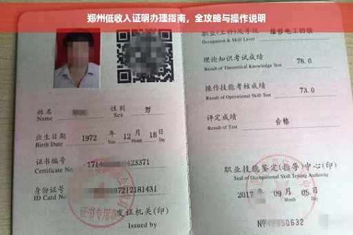 郑州低收入证明办理指南，全攻略与操作说明