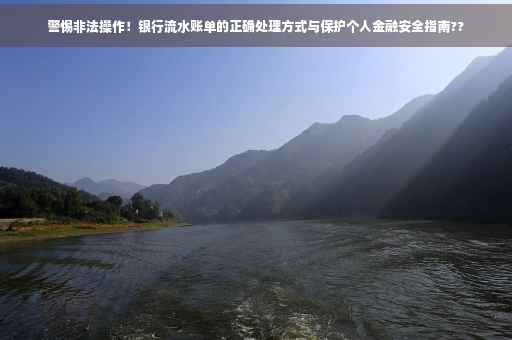 警惕非法操作！银行流水账单的正确处理方式与保护个人金融安全指南??