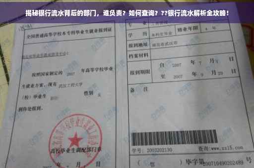 揭秘银行流水背后的部门，谁负责？如何查询？??银行流水解析全攻略！