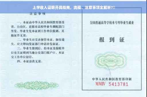 上学收入证明开具指南，流程、注意事项全解析?✨